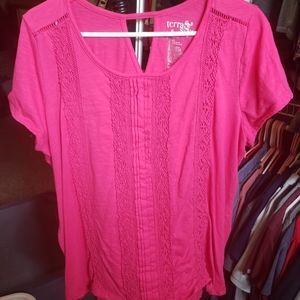 2 Terra and Sky Shirts 1X Pink and Teal